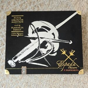 Espada Oscuro Cigar Box - Black and Gold